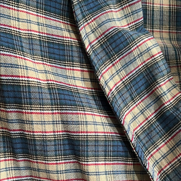 Free People Plaid and Lace Coat in Brown and Blue Excellent Condition - Picture 8 of 8